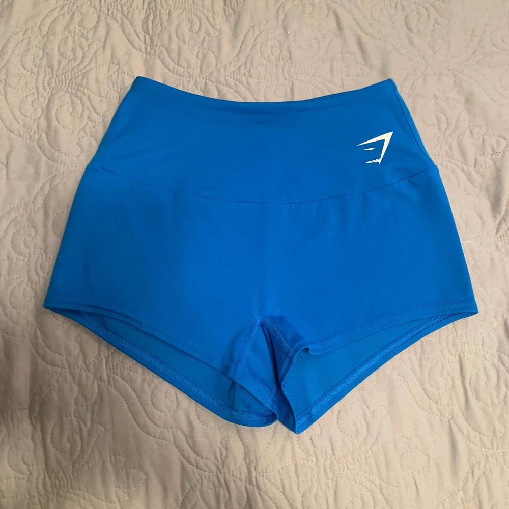 XS Gymshark Blue Booty Shorts